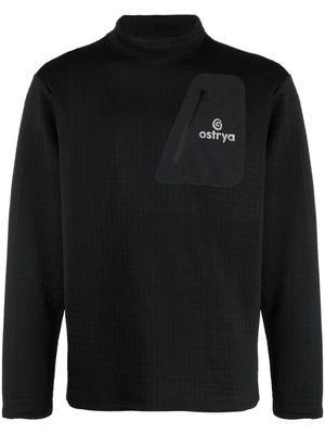Ostrya Tessellate logo-print sweatshirt - Black