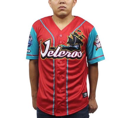OT SPORTS Men's Red/Teal Columbus Clippers Copa Replica Jersey