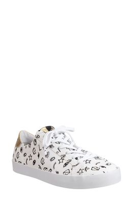 OTBT Court Print Sneaker in Gold Wink Leather