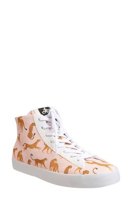 OTBT Hologram Print Sneaker in Cheetah Leather