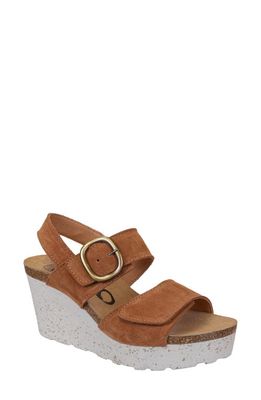 OTBT Peasant Wedge Sandal in Camel