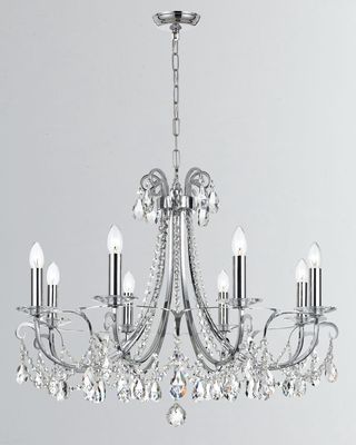 Othello 8-Light Clear Crystal Polished Chrome Chandelier