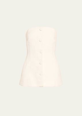 Ottavia Strapless Button-Front Top