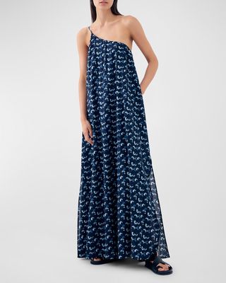 Otto One-Shoulder Printed Maxi Dress