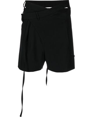 Ottolinger asymmetric belt shorts - Black