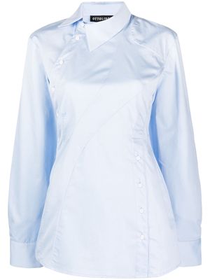 Ottolinger asymmetric button-up cotton shirt - Blue