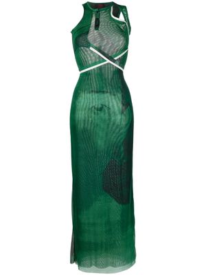 Ottolinger asymmetric cut-out dress - Green