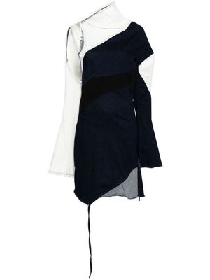 Ottolinger asymmetric-design long-sleeve dress - Blue