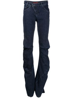 Ottolinger asymmetric draped jeans - Blue