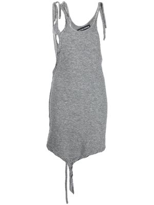 Ottolinger asymmetric fine-knit dress - Grey