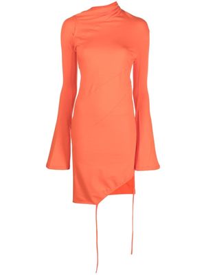 Ottolinger asymmetric-neck midi dress - Orange