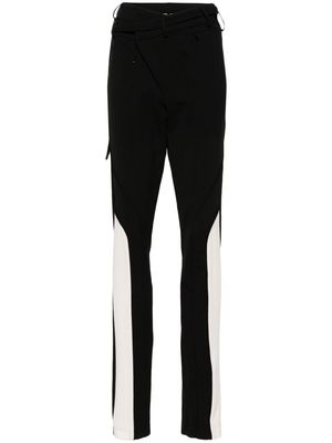 Ottolinger asymmetric straight-leg trousers - Black