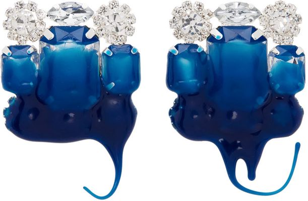 Ottolinger Blue Crystal Dip Clip Earrings