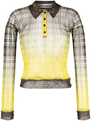 Ottolinger checked stretch shirt - Yellow