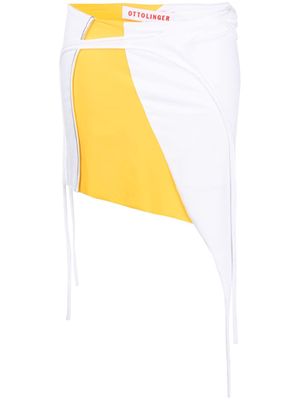 Ottolinger colour-block panelled miniskirt - White