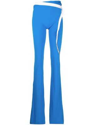 Ottolinger contrasting-strap flared leggings - Blue
