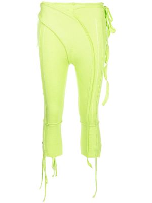 Ottolinger cropped panelled-design trousers - Green