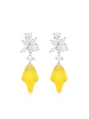 Ottolinger crystal-embellishment dangle earrings - Yellow