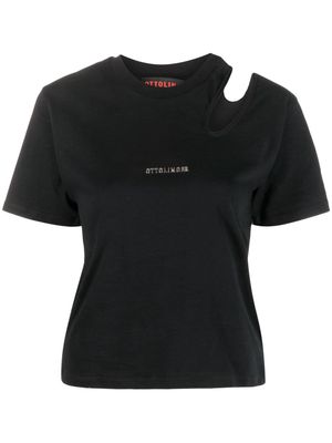Ottolinger cut-out detail organic cotton T-shirt - Black