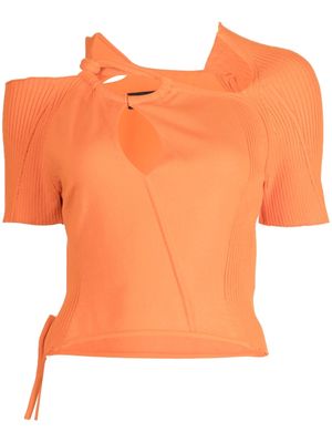 Ottolinger cut-out-detailing knitted top - Orange