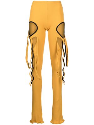 Ottolinger cut-out ribbed leggings - Yellow