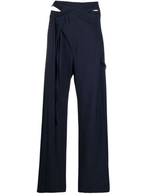 Ottolinger cut-out wraparound high-waisted trousers - Blue