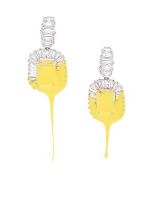 Ottolinger Diamond Dip clip-on earrings - Yellow