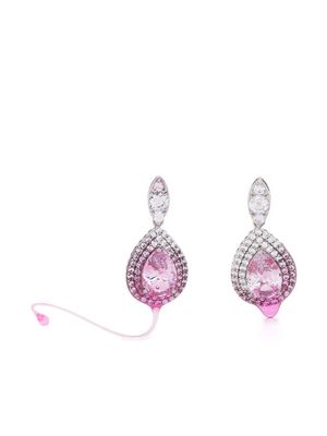 Ottolinger drip-design crystal earrings - Silver