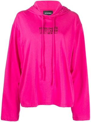 Ottolinger embroidered-logo drawstring hoodie - Pink