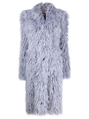 Ottolinger Furry faux-fur midi coat - Blue