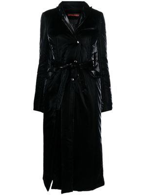Ottolinger glossy belted trench coat - Black