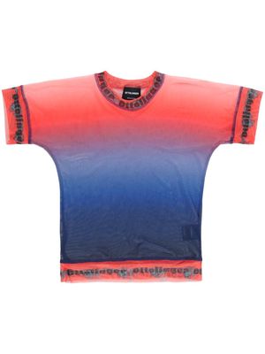 Ottolinger gradient-effect cropped T-shirt - Red