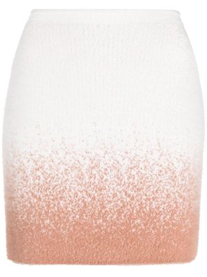 Ottolinger gradient-effect knitted miniskirt - White