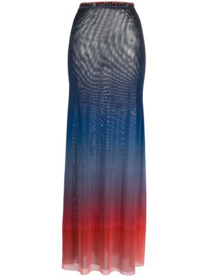 Ottolinger gradient-effect logo-print skirt - Blue