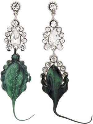 Ottolinger Green Crystal Dip Drop Earrings