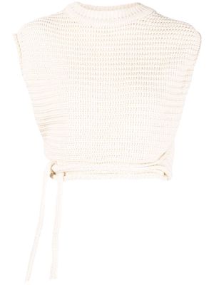 Ottolinger knitted wrap top - Neutrals