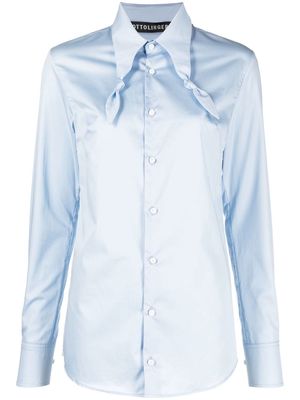 Ottolinger Knotted-Collar cotton shirt - Blue
