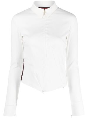 Ottolinger logo-patch corset-style shirt - White