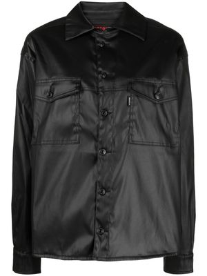 Ottolinger logo-patch shirt jacket - Black