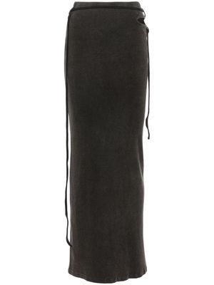 Ottolinger logo-print ribbed skirt - Black