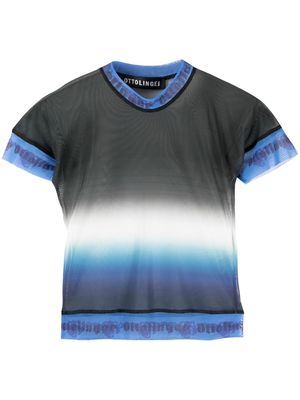 Ottolinger logo-trim ombré T-shirt - Blue