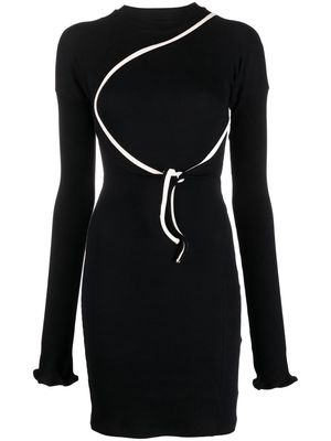 Ottolinger long-sleeve minidress - Black