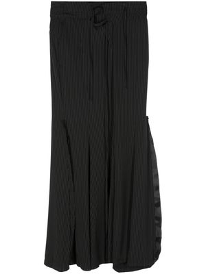 Ottolinger Mermaid pinstripe maxi skirt - Black