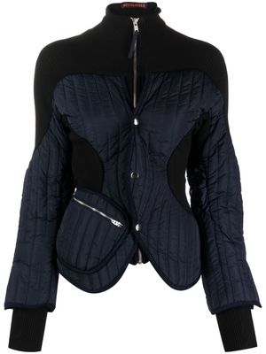Ottolinger panelled quilted fitted jacket - Black