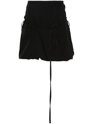 Ottolinger pinstripe-print bubble mini skirt - Black