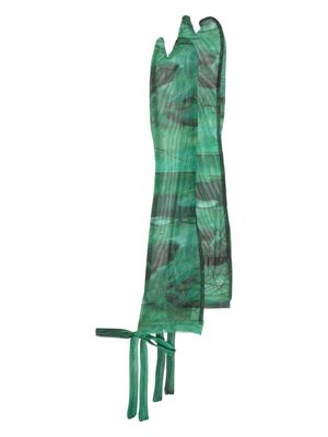 Ottolinger printed mesh Tabi socks - Green