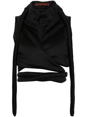 Ottolinger self-tie cut-out vest - Black