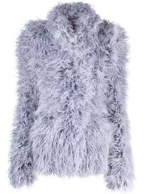 Ottolinger single-breasted faux-fur jacket - Blue