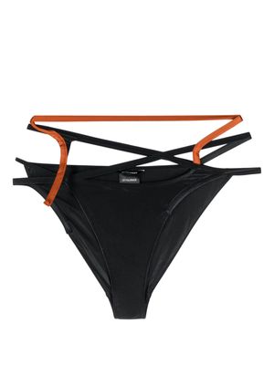 Ottolinger strappy two-tone bikini bottoms - Black