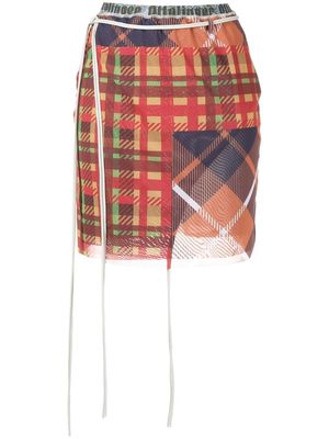 Ottolinger tartan-check tie-fastening skirt - Multicolour